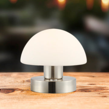 Zoe 5.75" Bohemian Farmhouse Iron Rechargeable Integrated LED Table Lamp - JONATHAN Y